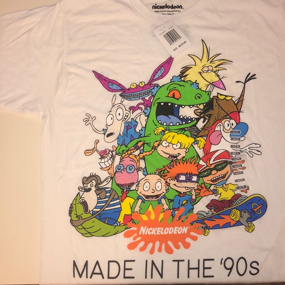 Nickelodeon Cartoons T-shirt white Mens Medium New